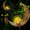 Solar LED Wind Chimes With Crackle Glass Ball Moon Outdoor Solar Lamp For Garden Decor 0