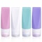 Leak Proof Travel Bottles With Clear Toiletry Bag BPA Free Silicone For Easy Packing 0