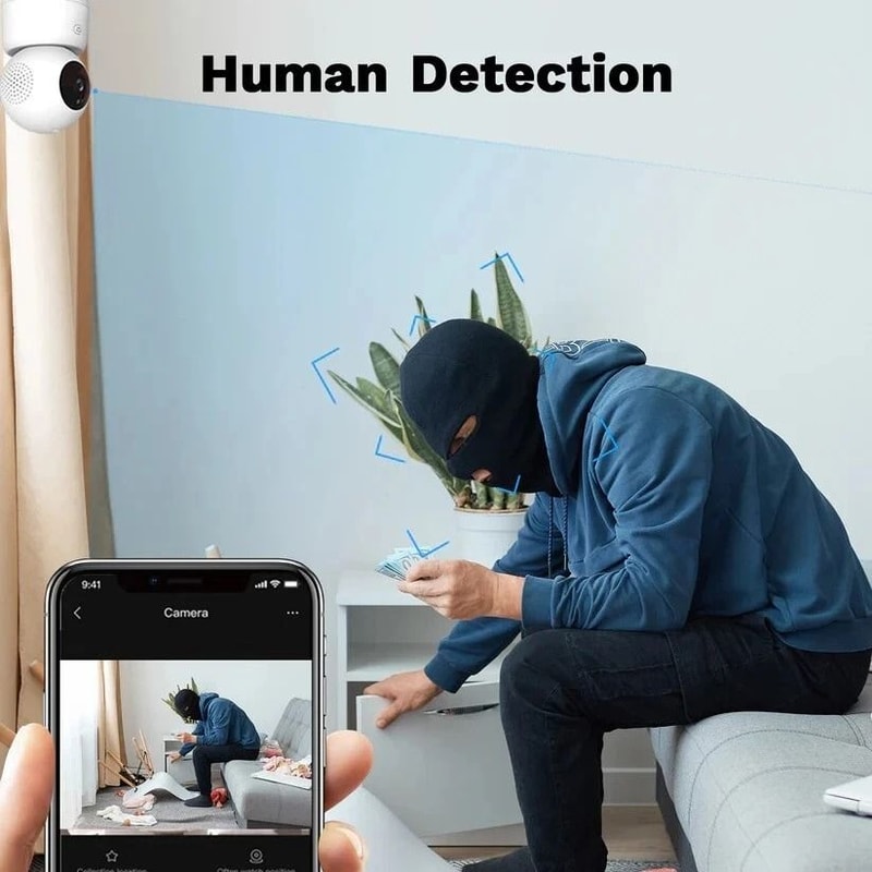 Lifoarey Indoor Home Security Camera With Baby Monitor 2 Way Audio Night Vision 4