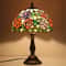Rose Flower Tiffany Stained Glass Table Lamp Vintage Desk Light For Home Decor 0