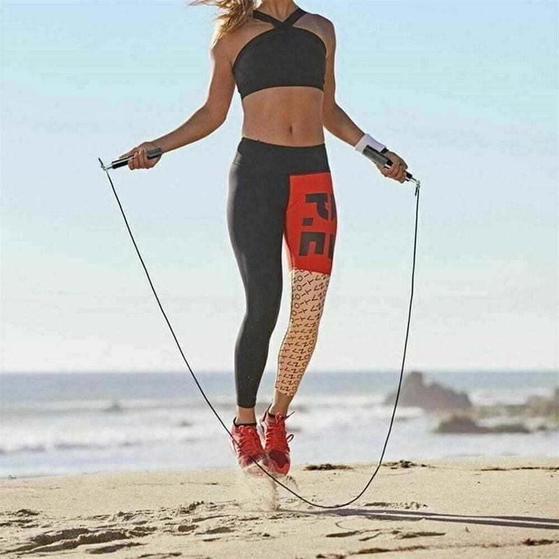 Weighted Jump Rope For Crossfit Boxing Speed Ball Bearing Beaded Rope For Fitness Gym Workouts 0