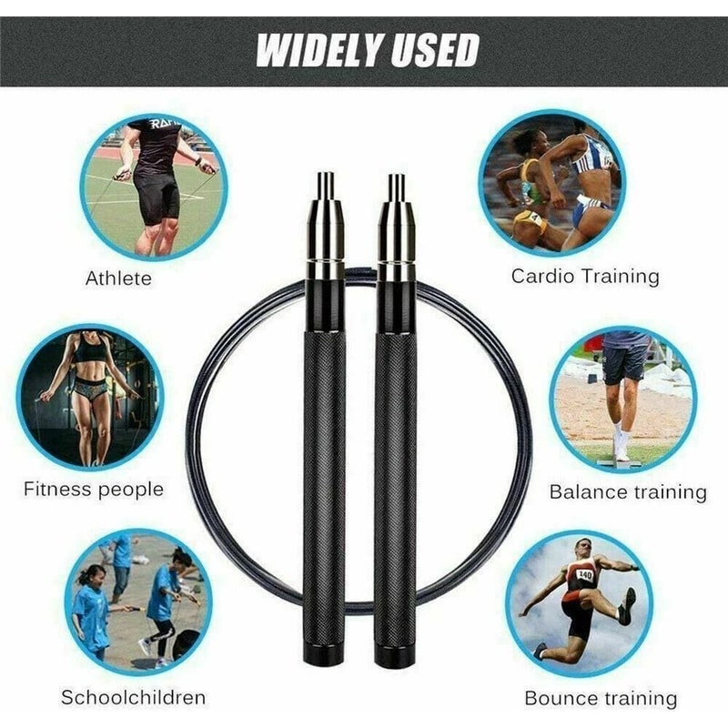 Weighted Jump Rope For Crossfit Boxing Speed Ball Bearing Beaded Rope For Fitness Gym Workouts 2
