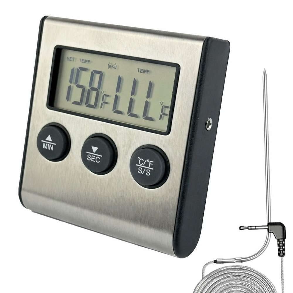 Digital Cooking Thermometer Probe With Timer For Meat Food Temperature Remote Kitchen Thermometer 0