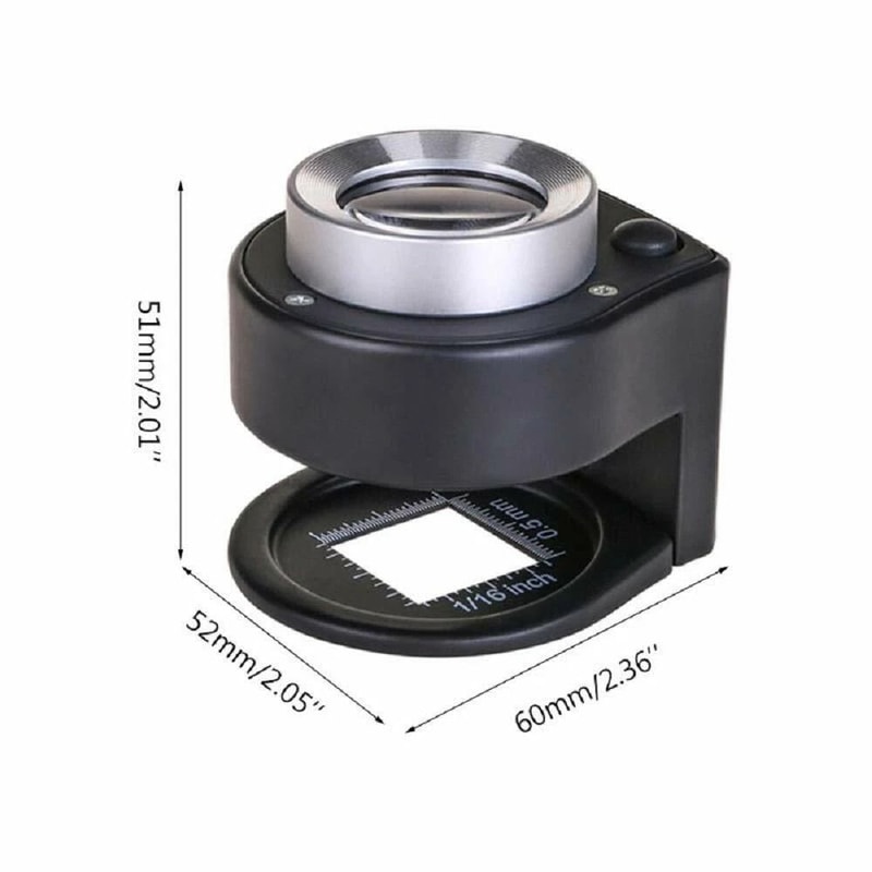 30X Loupe Magnifier With 6 LED Lights Portable Desktop Magnifier For Close Up Inspection Metal Fold 1