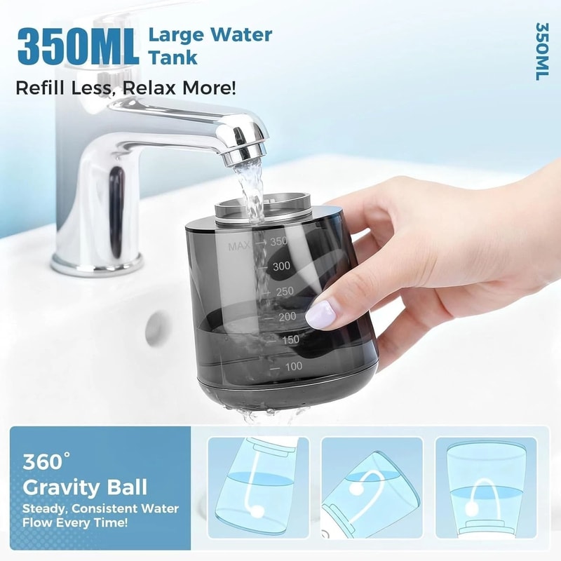 Cordless Water Flosser With Waterproof Dental Oral Irrigator For Teeth Cleaning And Flossing 1