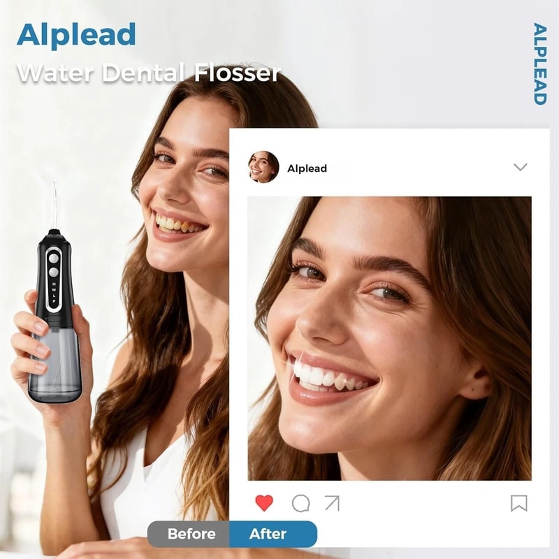 Cordless Water Flosser With Waterproof Dental Oral Irrigator For Teeth Cleaning And Flossing 2