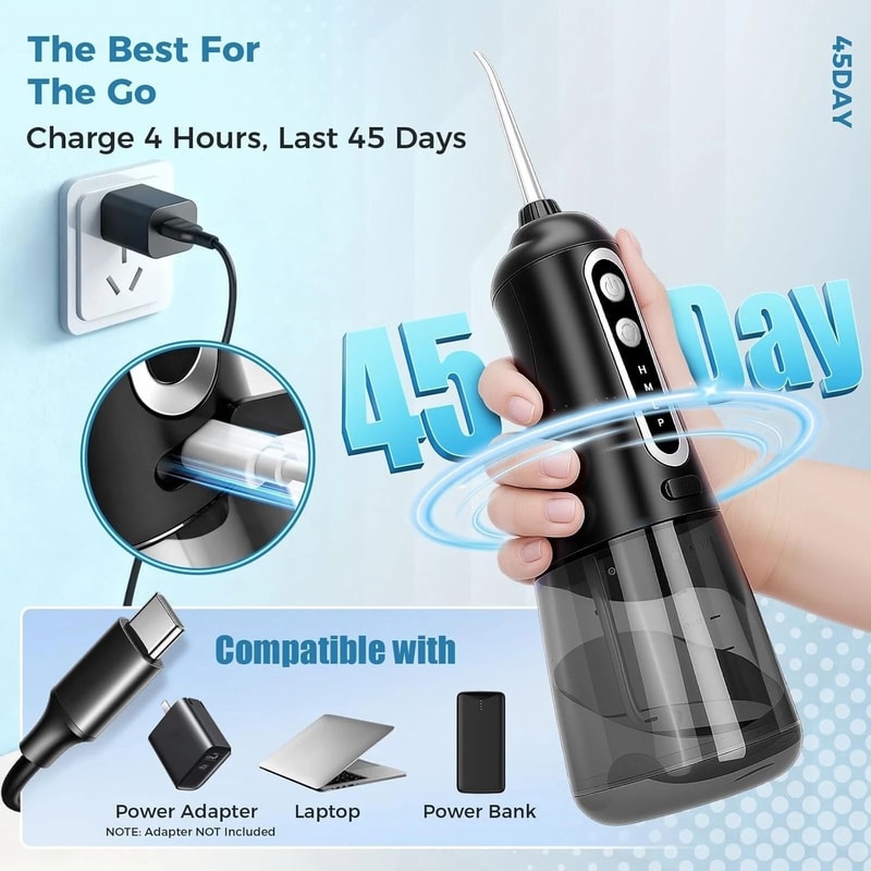 Cordless Water Flosser With Waterproof Dental Oral Irrigator For Teeth Cleaning And Flossing 7