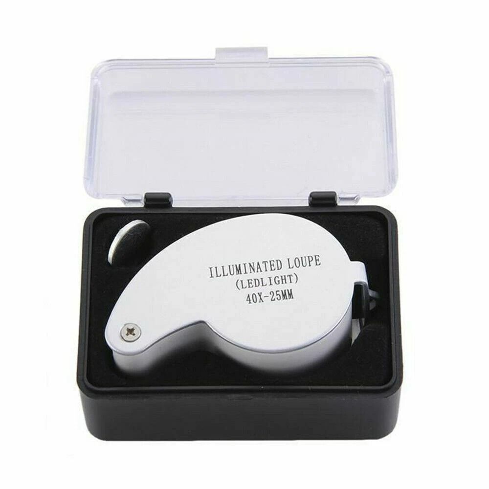 40X Magnifying Loupe With LED Light Jewelry Magnifier For Jewelers Collectors 5