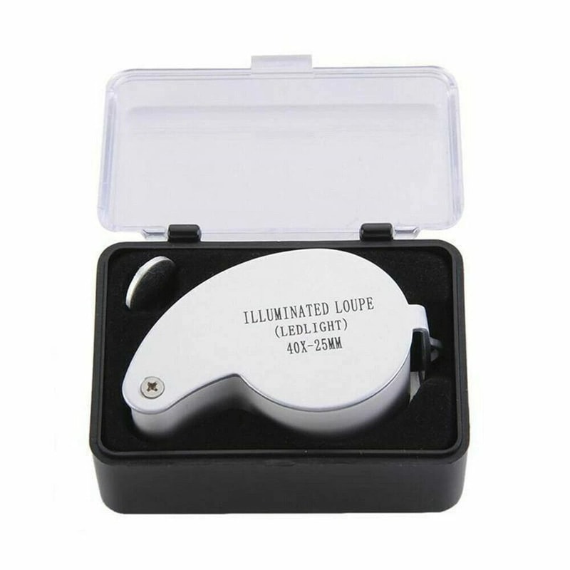 40X Magnifying Loupe With LED Light Jewelry Magnifier For Jewelers Collectors 5