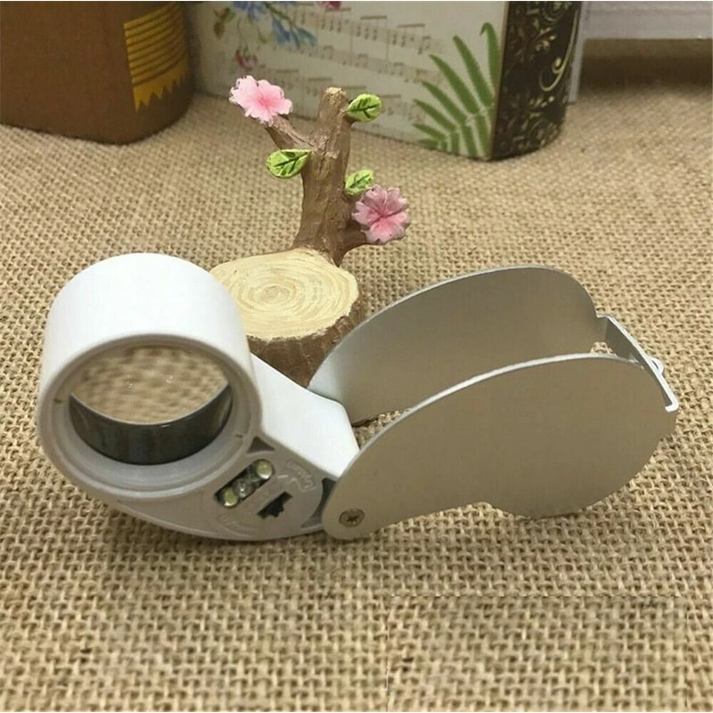 40X Magnifying Loupe With LED Light Jewelry Magnifier For Jewelers Collectors 2