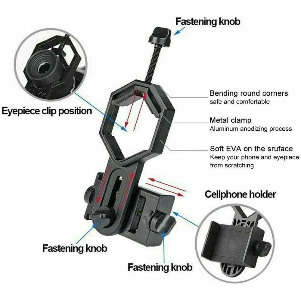 Universal Cell Phone Mount Adapter For Telescope Monocular Ideal For Spotting Scopes 3