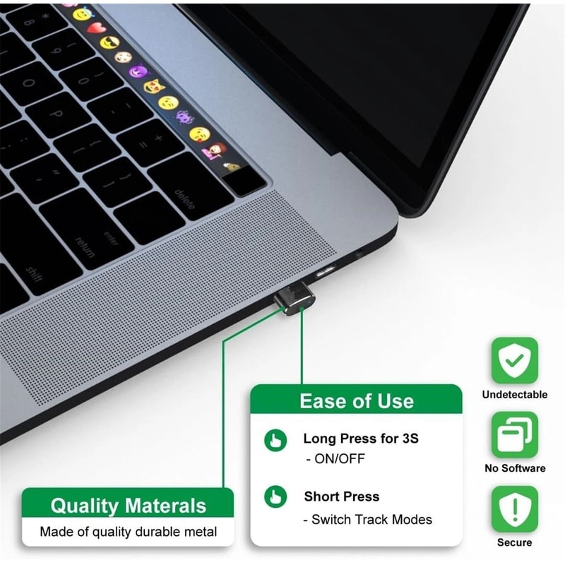 USB Mouse Jiggler Undetectable Wiggler For Computer Laptop Keep Your System Active No Interruption 4