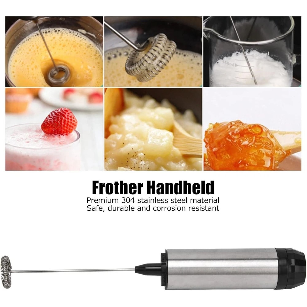 Electric Milk Frother Coffee Foamer Egg Beater Whisk Latte Stirrer For Smooth Drinks 5