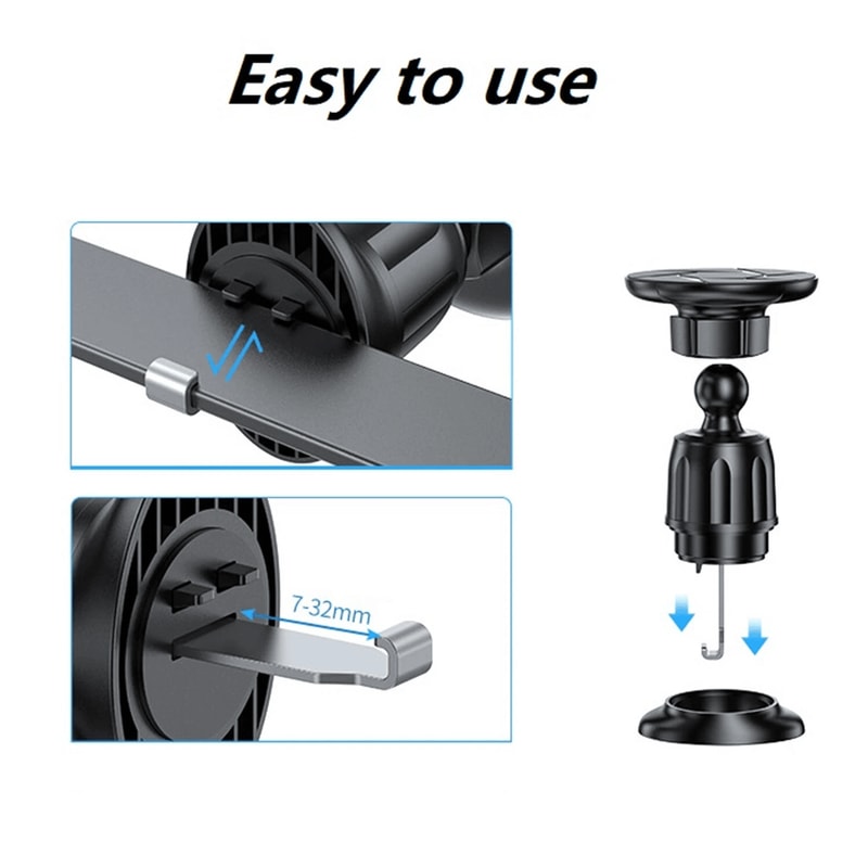 Magnetic MagSafe Air Vent Car Mount Phone Holder For Dashboards Universal Compatibility 1