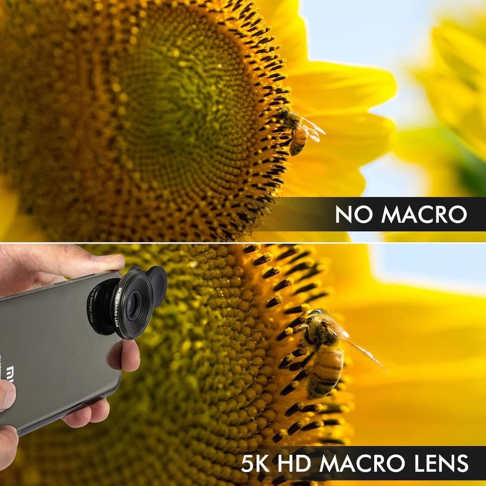 Professional 5K HD Phone Camera Lens Macro Clip On Lens Kit For Smartphones 5