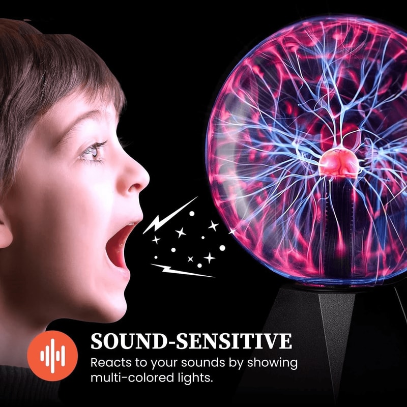 Plasma Globe Touch Sound Sensitive Lamp Electric Lightning Novelty Light For Home Decor Entertain 4