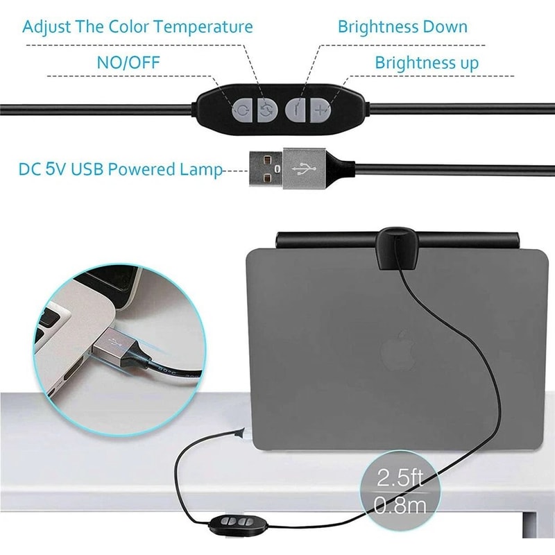 USB LED Screen Bar Light Eye Caring Dimmable Desk Lamp For Monitors 1