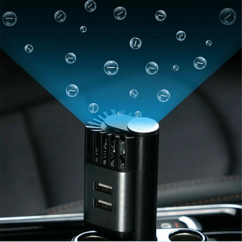 Dual USB Air Purifier Ionizer Ozone Oxygen Bar For Cars With Ionic Cleaner 1