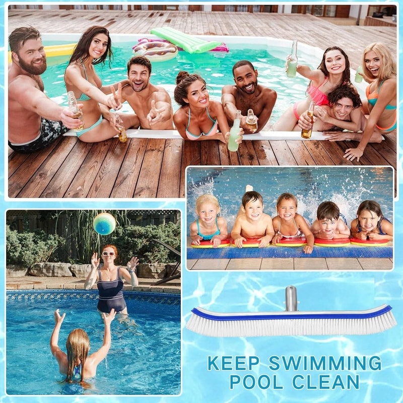 Heavy Duty Pool Cleaning Brush For Wall Floor Maintenance 2