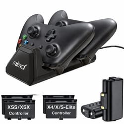 xbox one series x/s controller usb charging station dock with rechargeable battery pack convenient dock for effortless