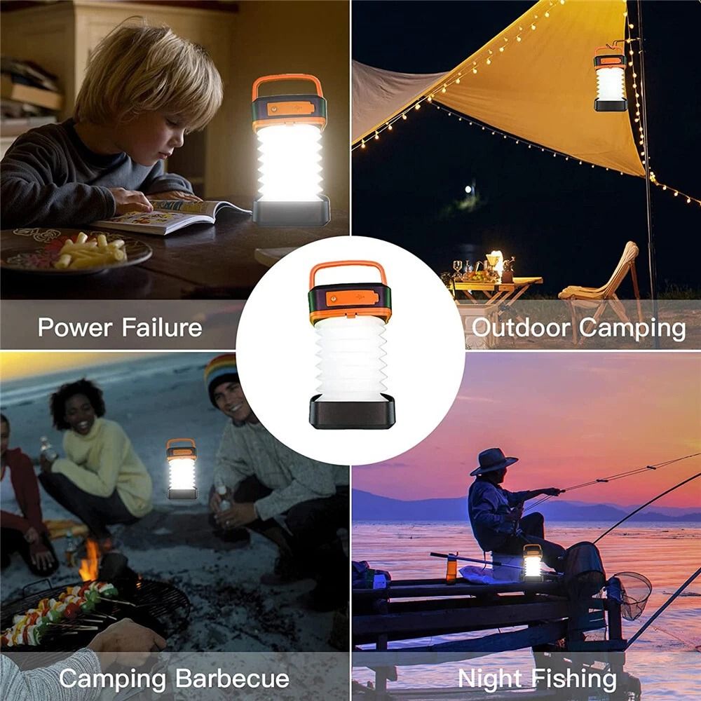 Solar Rechargeable LED Flashlight For Camping Tent Light And Lantern Powerful Torch With USB Rechar 2