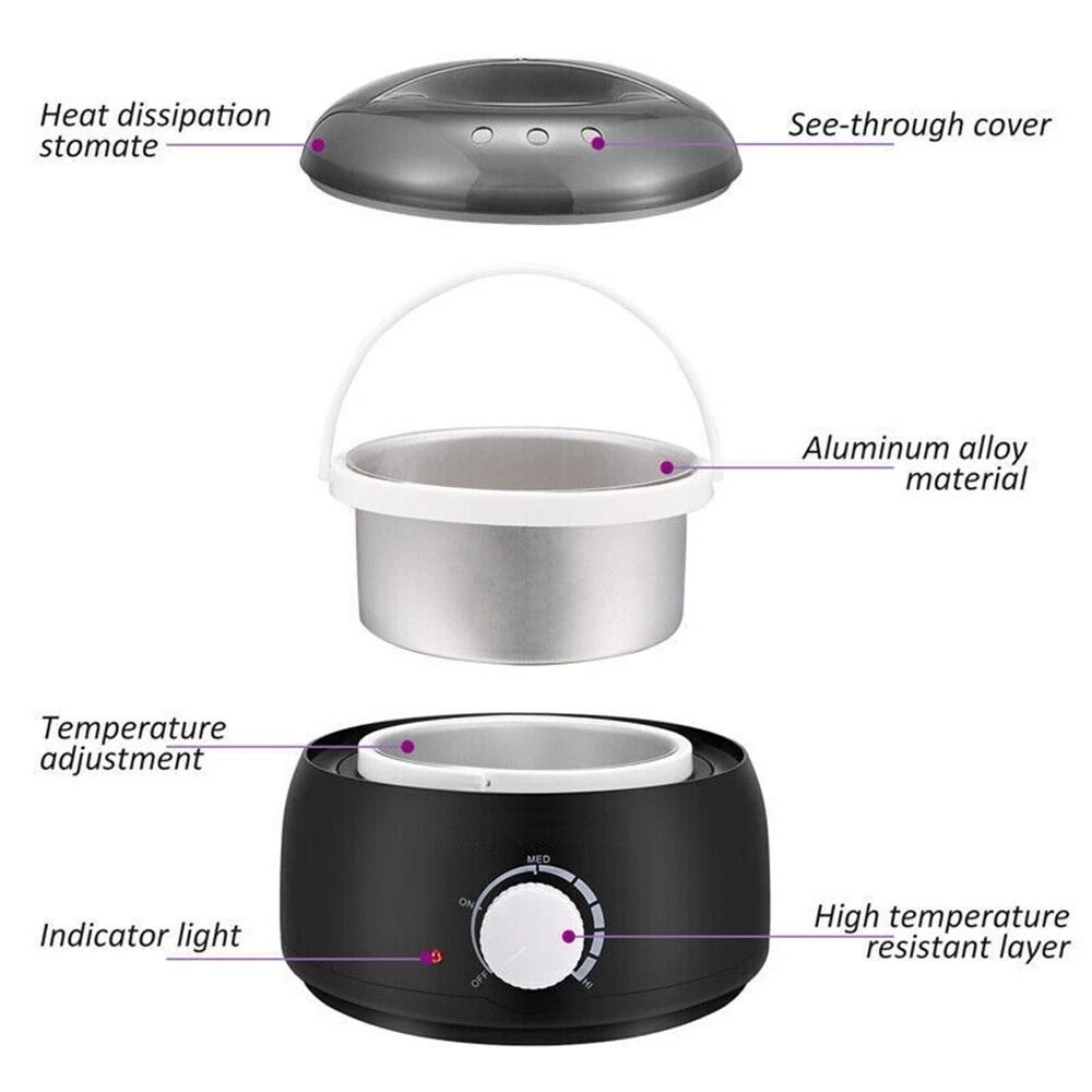Professional Wax Warmer Heater Hair Removal Depilatory Kit For Smooth Skin 1