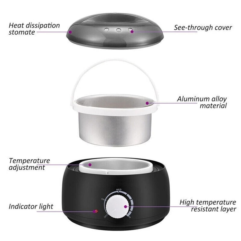 Professional Wax Warmer Heater Hair Removal Depilatory Kit For Smooth Skin 1