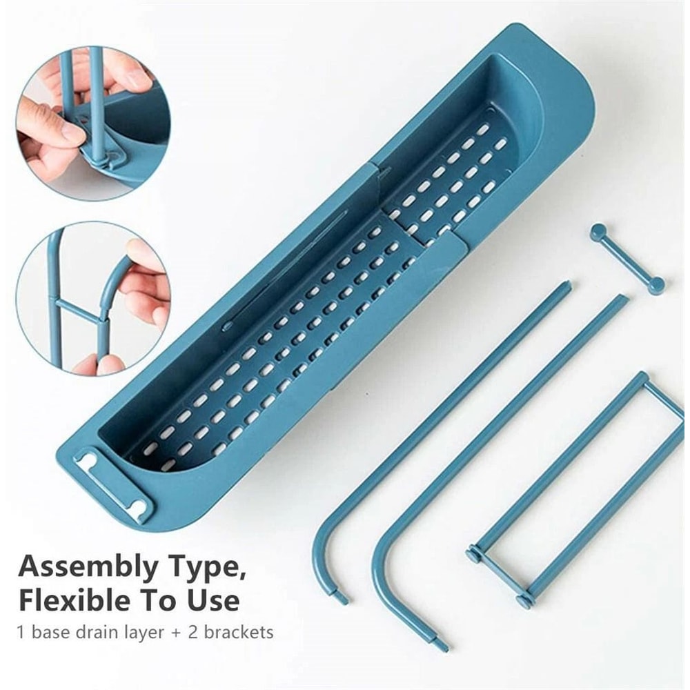 Expandable Sink Rack Telescopic Holde Kitchen Shelf Storage Drain Sponge Basket 3