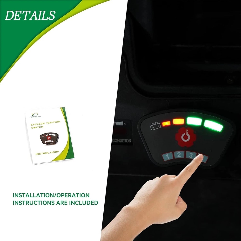 Golf Cart Keyless Ignition Switch For EZGO Club Car Yamaha 36V 48V Compatibility 5