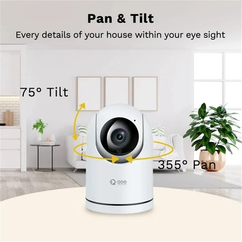 Smart Indoor Security Camera With Night Vision 2 Way Audio Perfect Baby Monitor 3
