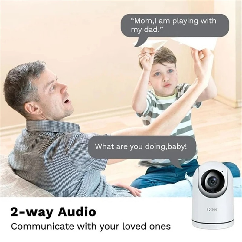 Smart Indoor Security Camera With Night Vision 2 Way Audio Perfect Baby Monitor 5