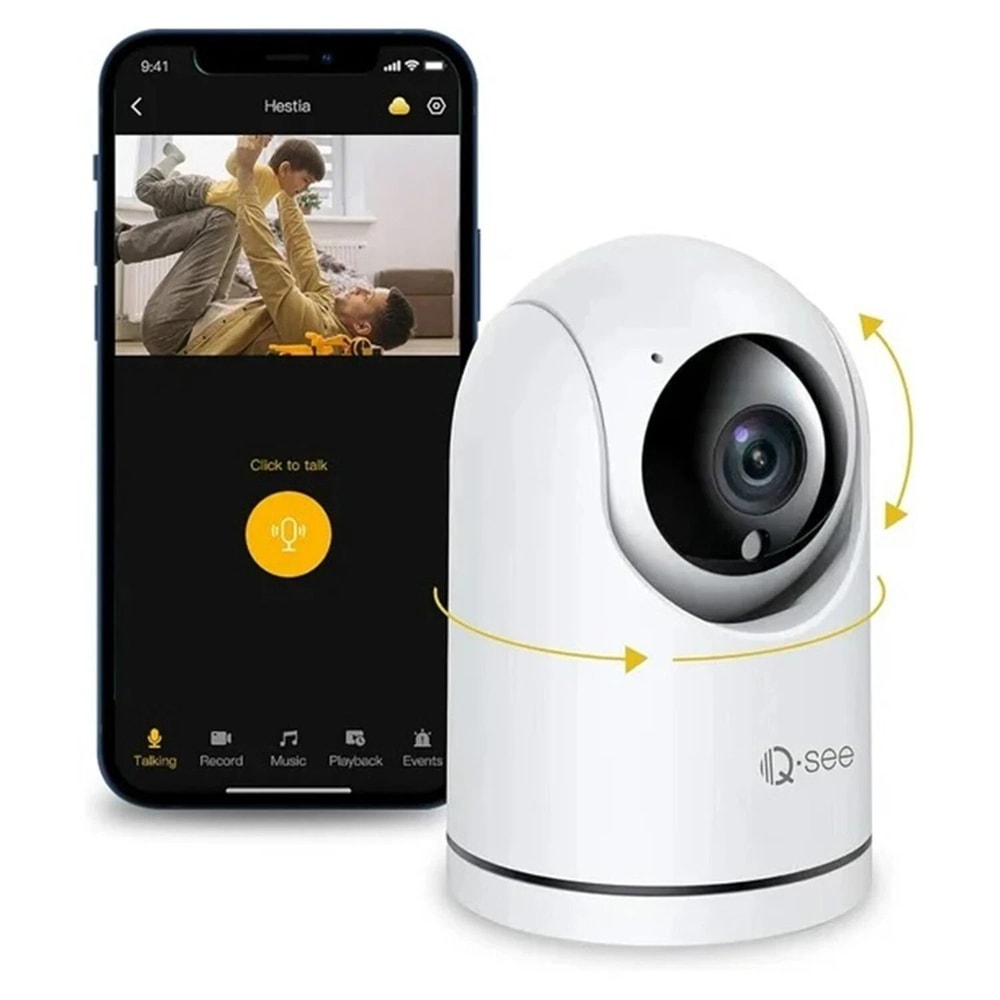 Smart Indoor Security Camera With Night Vision 2 Way Audio Perfect Baby Monitor 0