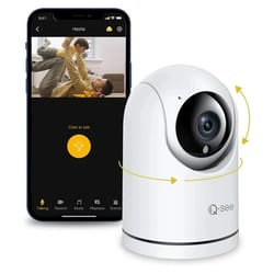smart indoor security camera with night vision & 2 way audio perfect baby monitor