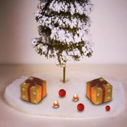 white plush xmas tree skirt faux fur carpet festive christmas decoration for your tree