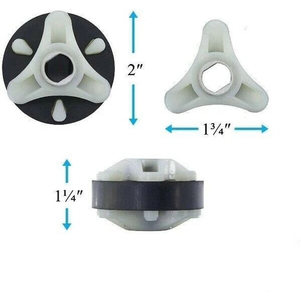 Washer Motor Coupler W Metal Insert Premium Replacement Part For Whirlpool Kenmore Washers 4