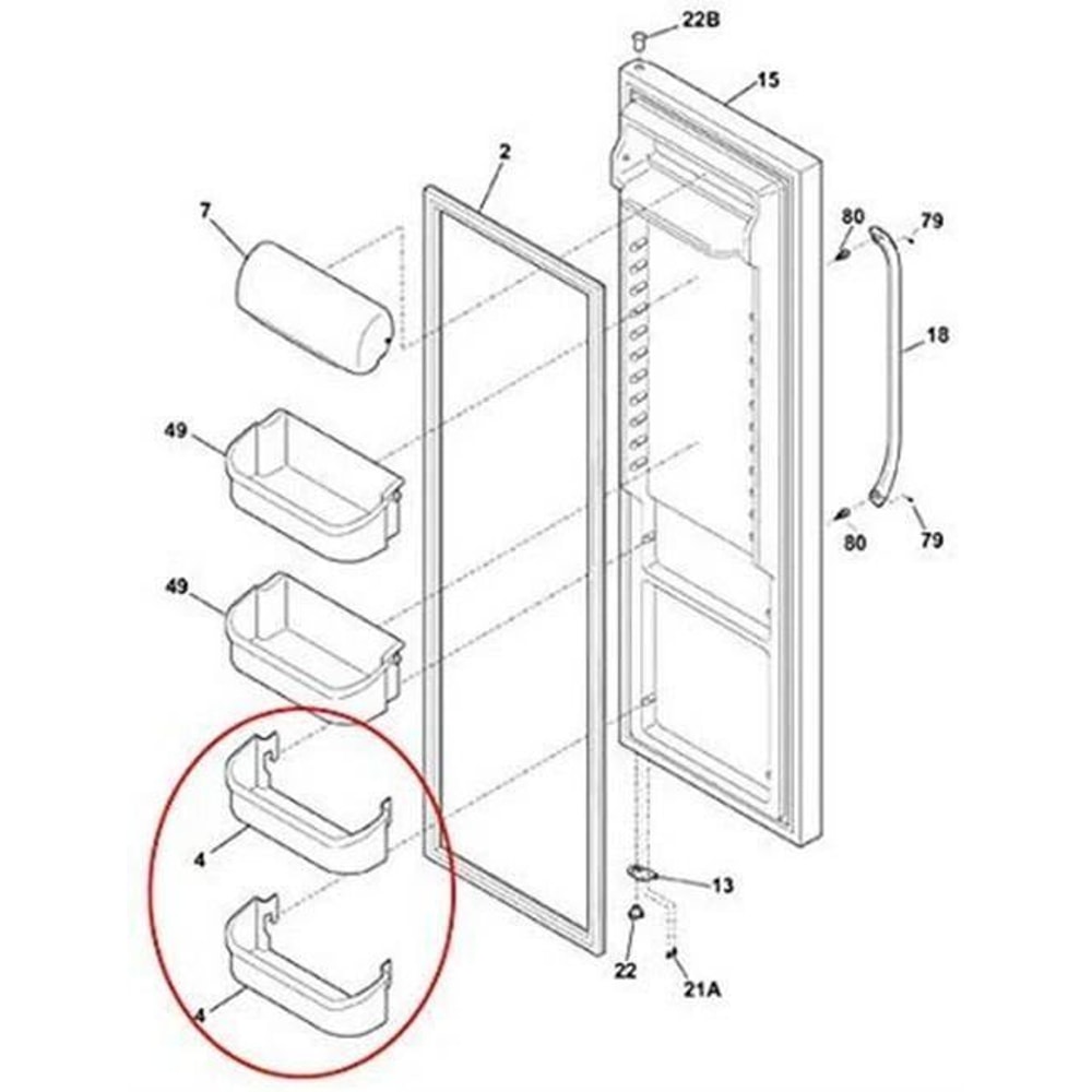 Clear Door Bin Shelf Compatible With Frigidaire Refrigerators High Quality Replacement For Enhanced 1