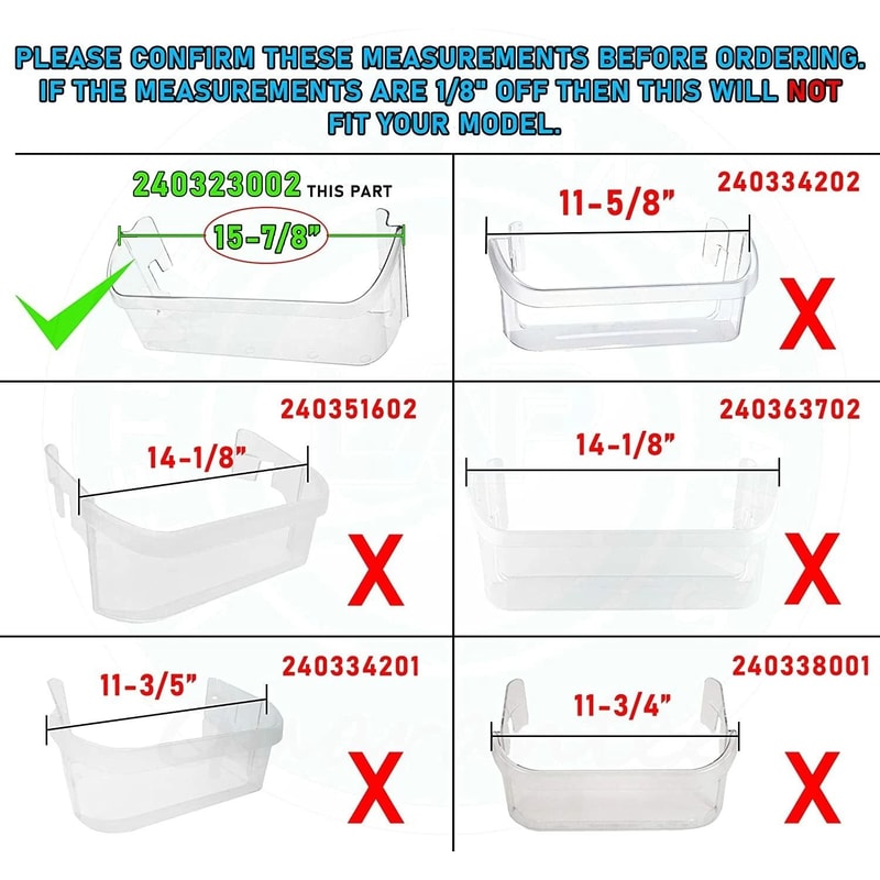 Clear Door Bin Shelf Compatible With Frigidaire Refrigerators High Quality Replacement For Enhanced 3
