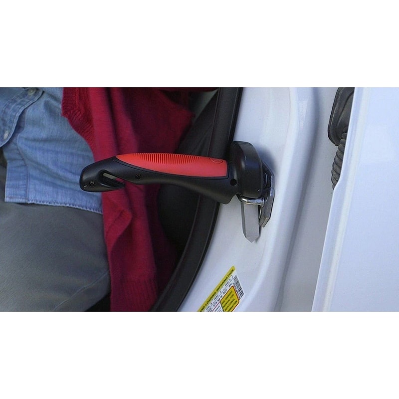 Car Handle Cane Mobility Aid With Flashlight Glass Breaker And Belt Cutter Auto Portable Assistance 0