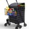 Heavy Duty Folding Shopping Cart With Double Baskets For Easy Transport 1