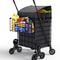 Heavy Duty Folding Shopping Cart With Double Baskets For Easy Transport 1