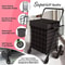 Heavy Duty Folding Shopping Cart With Double Baskets For Easy Transport 5
