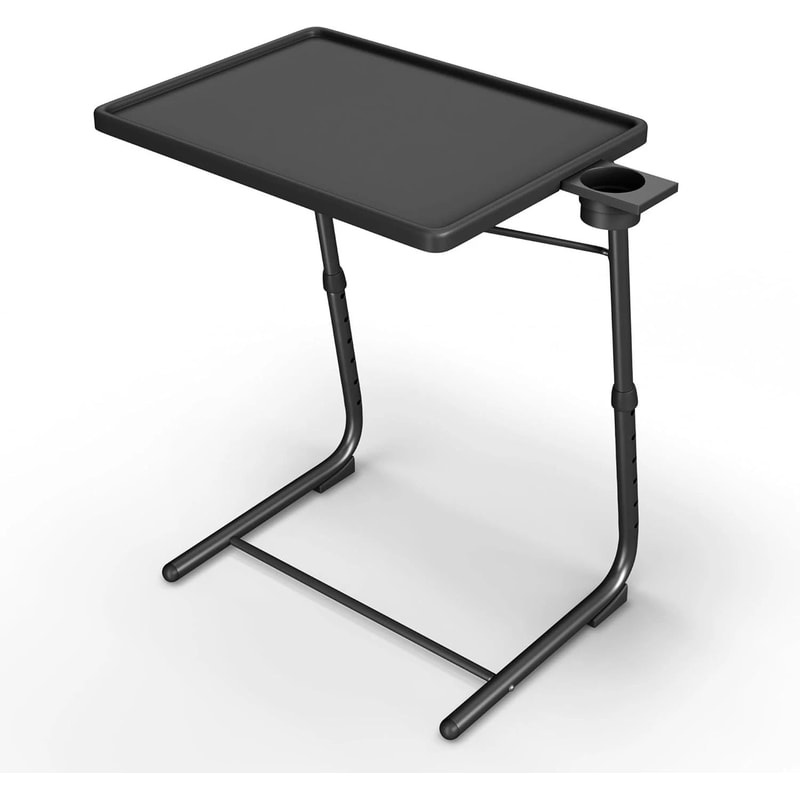 Adjustable TV Tray Table Portable Folding Laptop Desk Sofa Tray For Dining Work 0