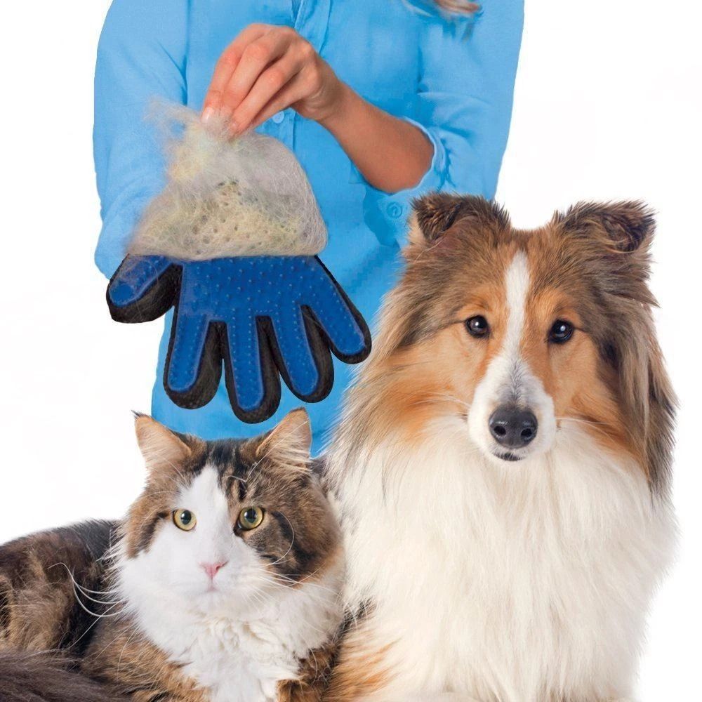 Gentle Pet Grooming Glove Deshedding Brush Fur Removal Tool For Dogs And Cats 4