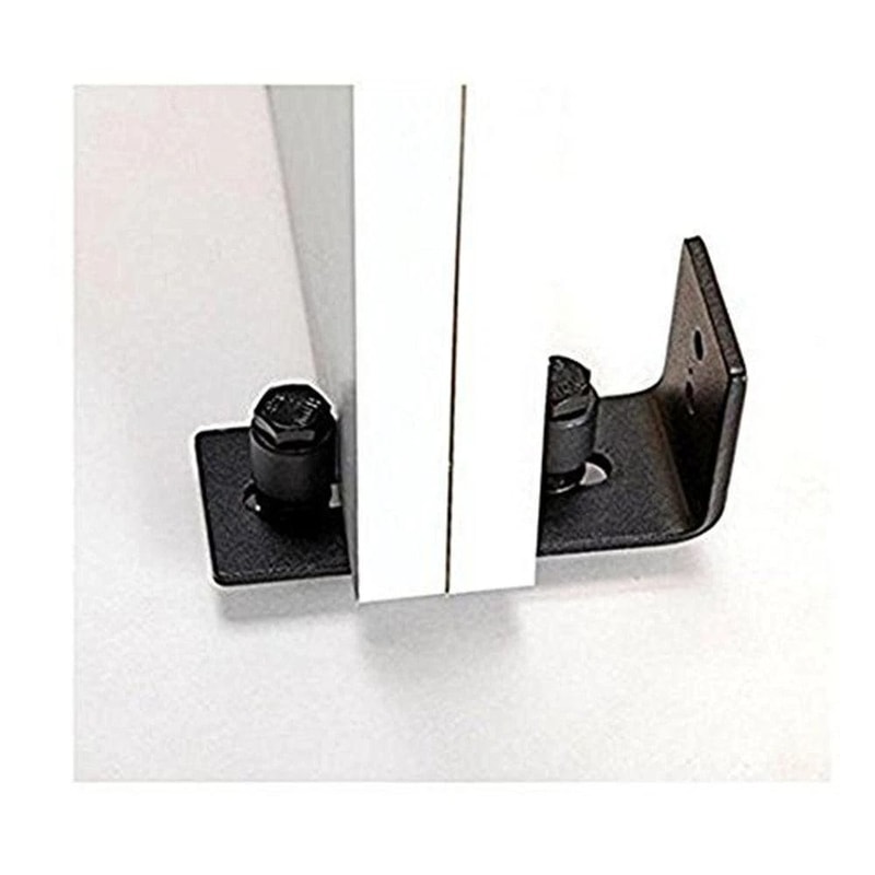 Adjustable Sliding Barn Door Hardware Flat Stay Roller Guide For Floor Mount Installation 2