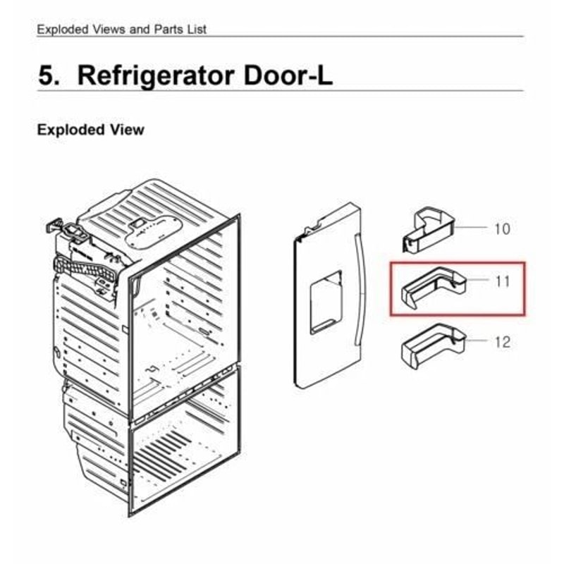 Samsung Refrigerator Door Bin Replacement Left Middle Shelf Storage 5
