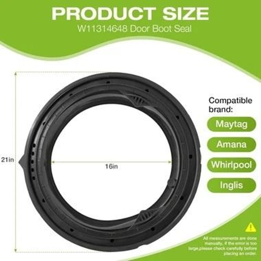Premium Washer Door Seal Gasket For Whirlpool Maytag 2