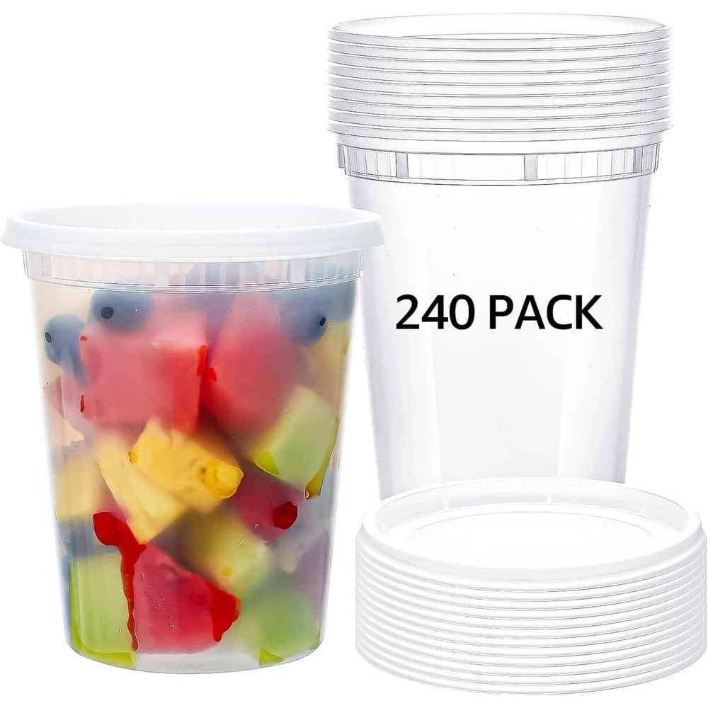BPA Free Heavy Duty Round Deli Food Containers With Lids Ideal For Soup Meal Prep 5