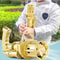 Outdoor Gatling Bubble Machine Automatic 8 Hole Bubble Maker Gold Gun Perfect For Outdoor Fun 1