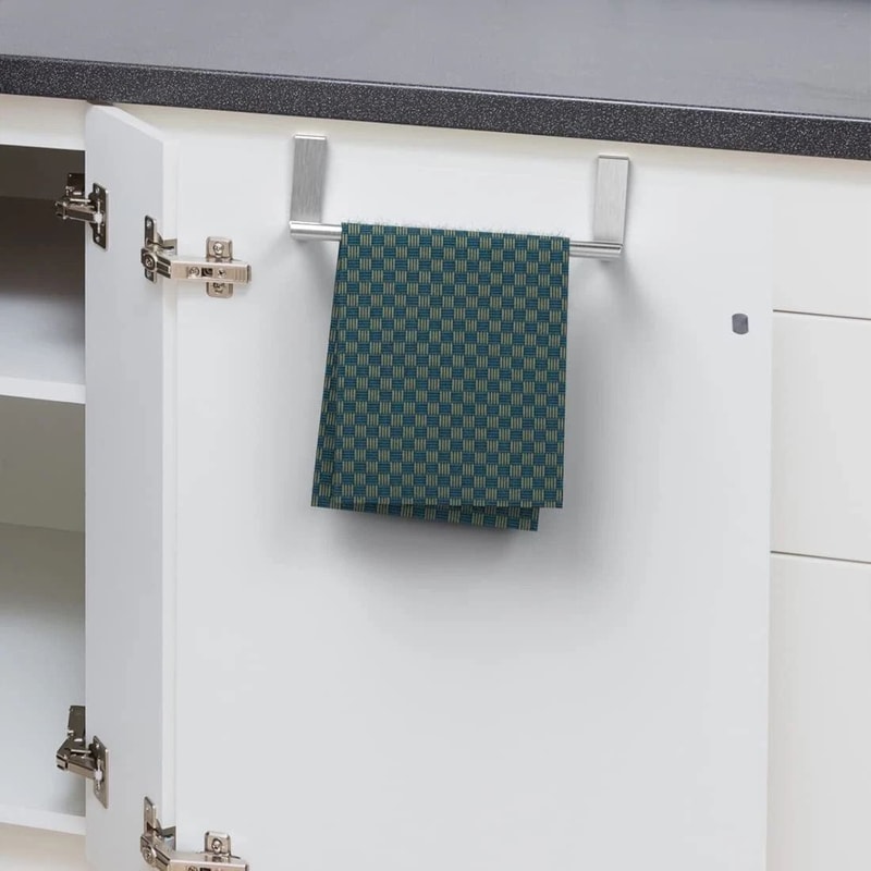 Stainless Steel Towel Rack For Kitchen Cupboard Doors Over The Door Towel Holder 0