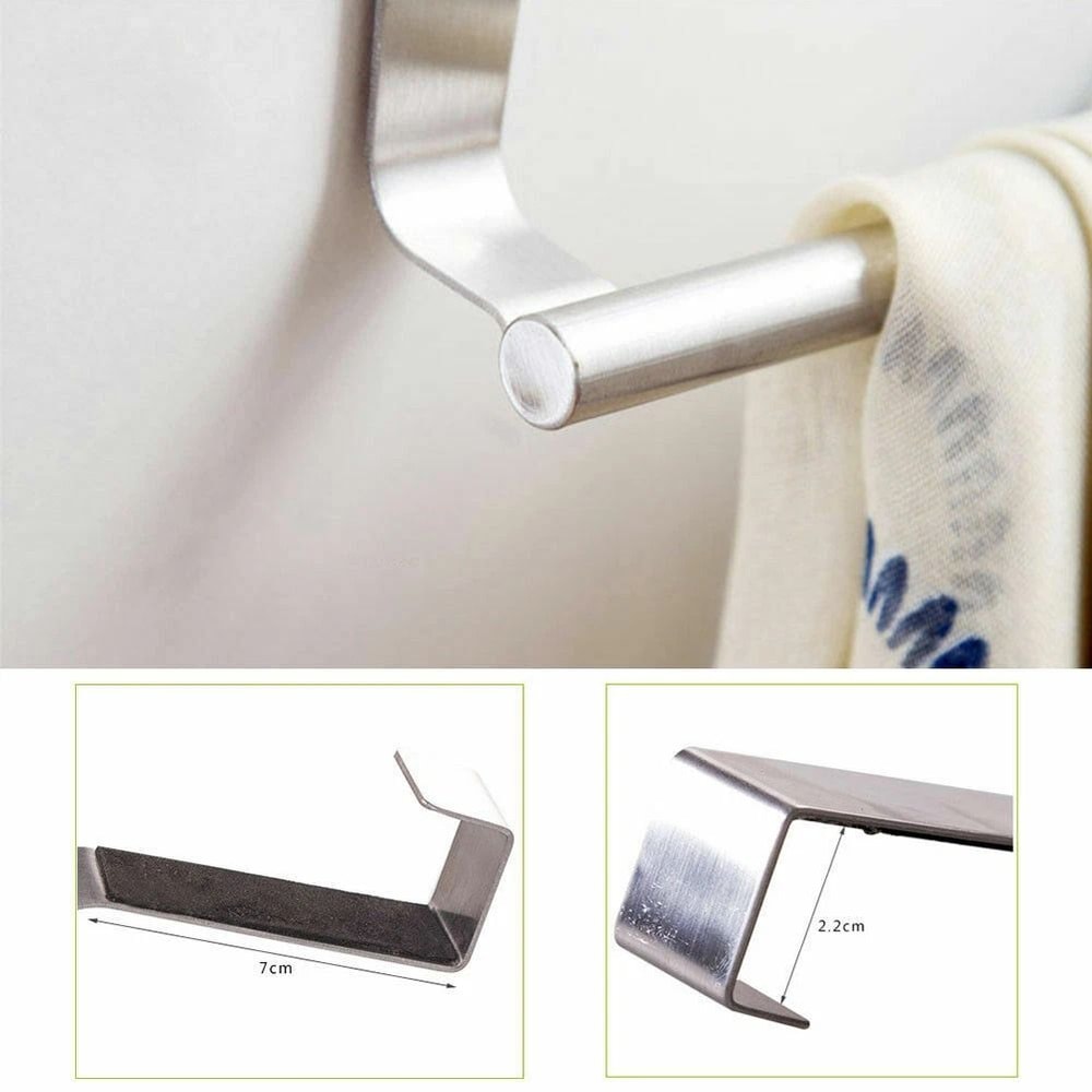 Stainless Steel Towel Rack For Kitchen Cupboard Doors Over The Door Towel Holder 9